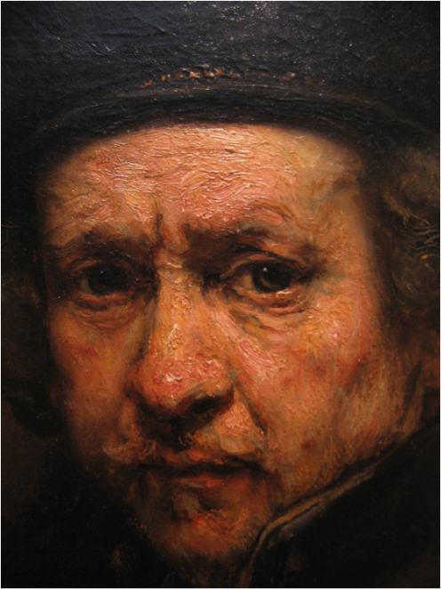 Rembrandt van Rijn - Self-Portrait (1659) detail http://commons.wikimedia.org/wiki/File:Rembrandt_van_Rijn_-_Self-Portrait_%281659%29_detail.jpg